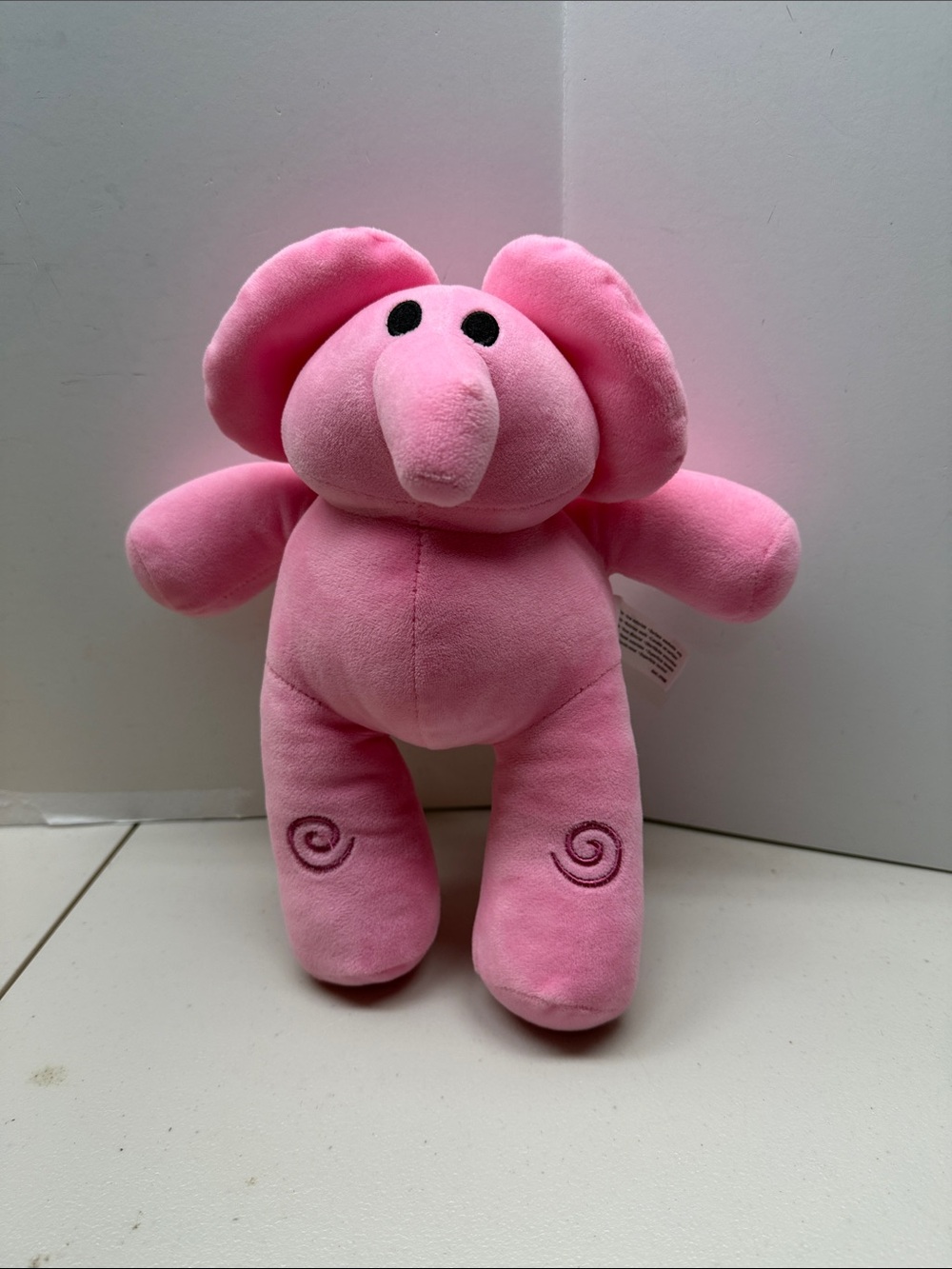Elly Elephant Pocoyo Plush Hot Pink Stuffed Animal Toy Lovey 10”, 2005